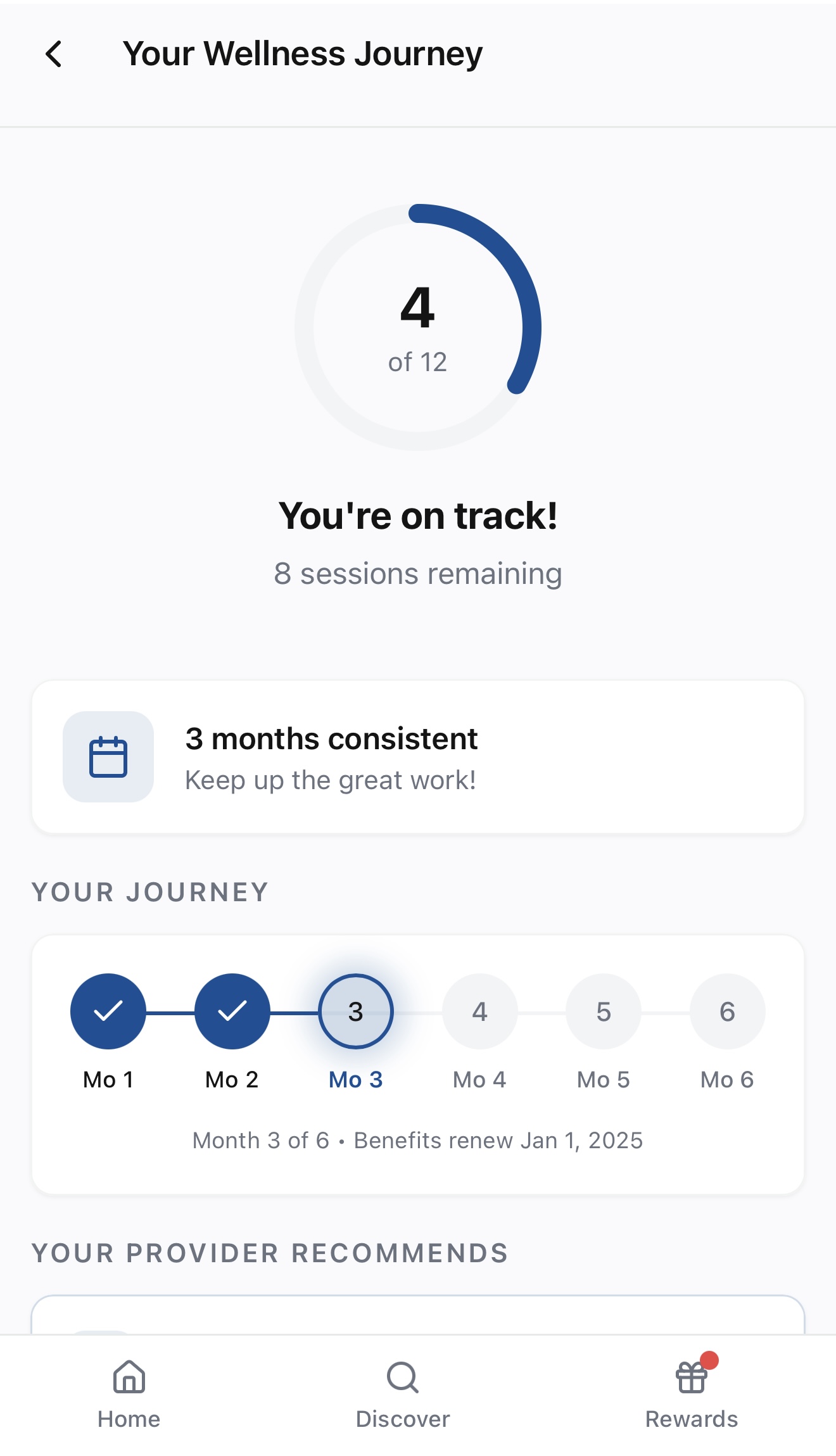 Wellness Journey Screen